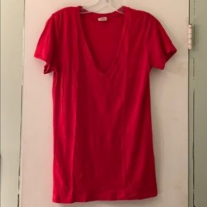 Victoria’s Secret PINK Red V-neck Tee